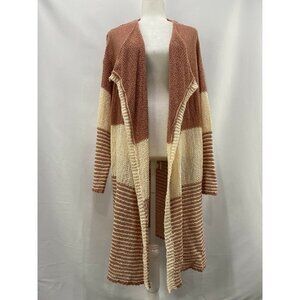 Stitchdrop cardigan multicolor women long sweater size XL Apricot Blush Combo